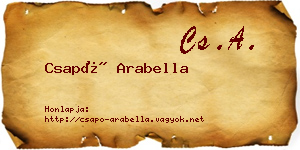 Csapó Arabella névjegykártya
